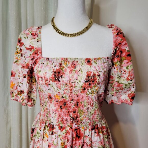 Puffy Sleeve Dress FLORAL - Picture 4 of 10